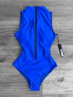 TA3 Surfy One Piece Swimsuit XS SHORT Sapphire Blue Compression Sculpting Beach